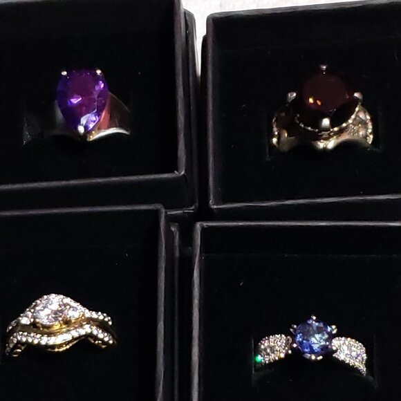 Set of 4 Rings, All 925 - Picture 8 of 9